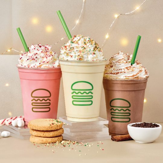 Christmas Cookie, Chocolate Spice & Candy Cane Marshmallow Holiday Shakes