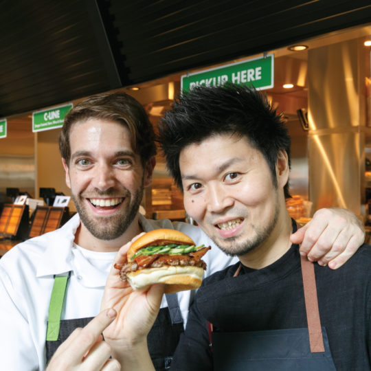 Mark Rosati, Chef Zaiyu-San, and Den Burger