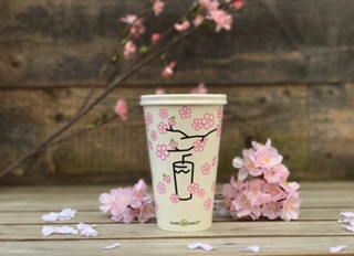 shake shack cup featuring sakura flowers