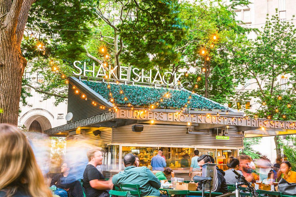 Outside of Shake Shack building