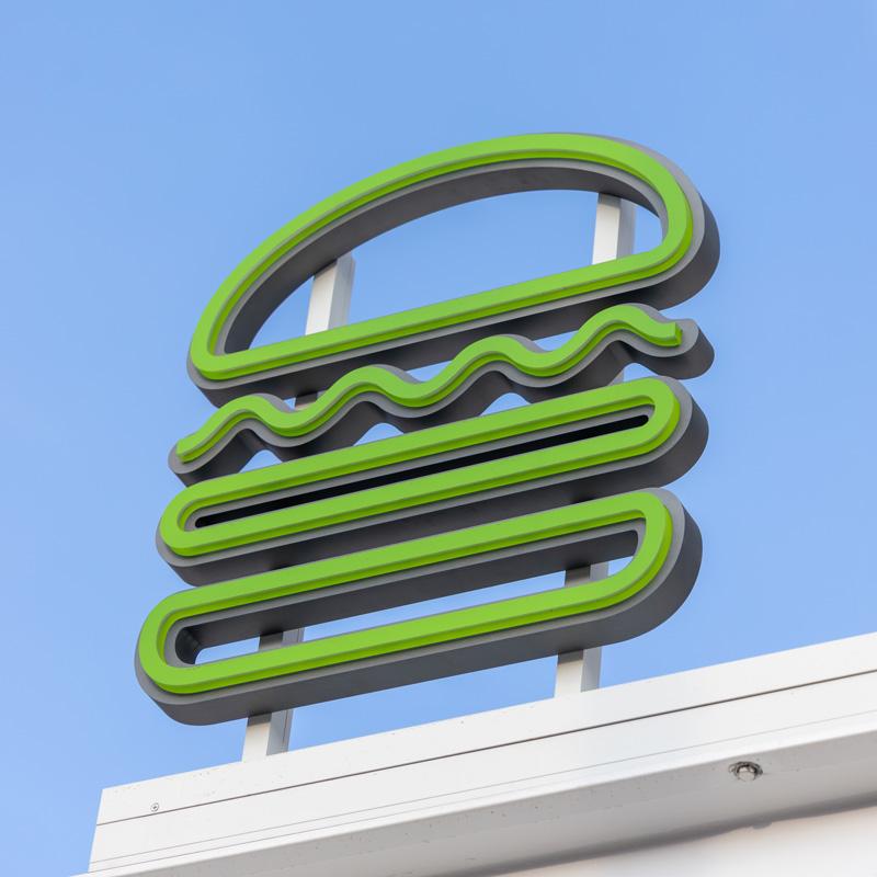 Shake Shack Burger Sign 