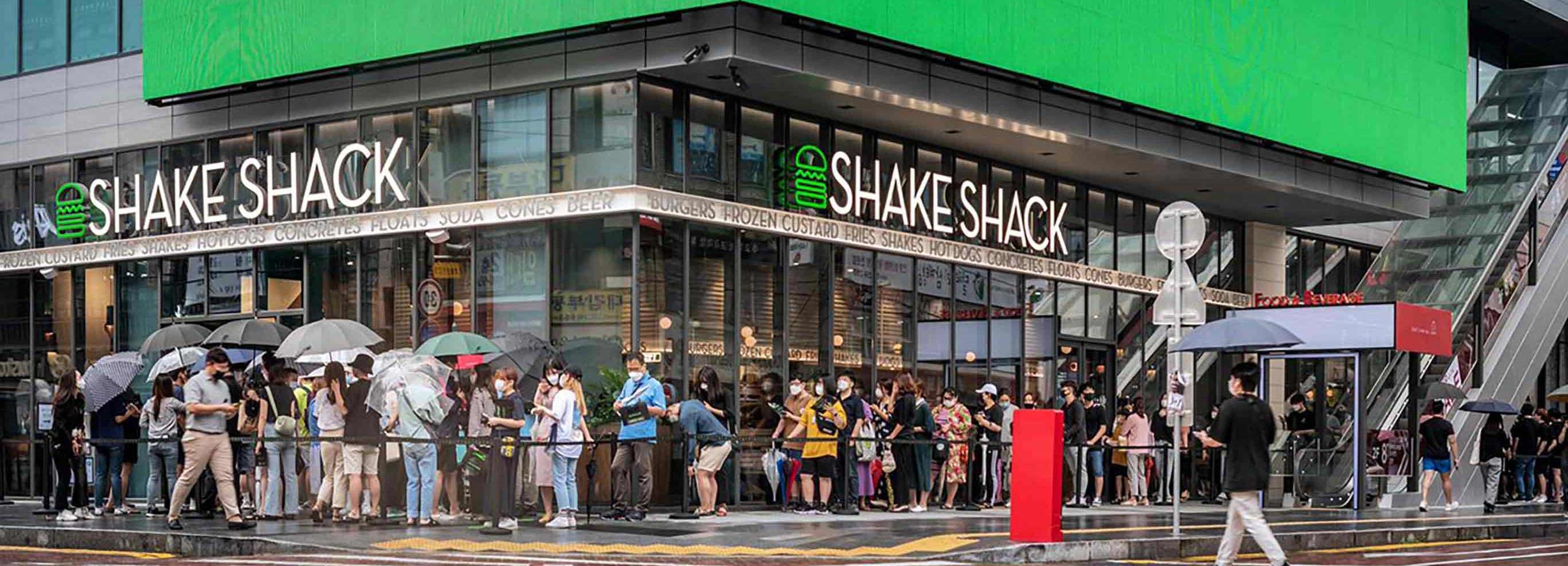 Line outside of Shake Shack in Daegu South Korea
