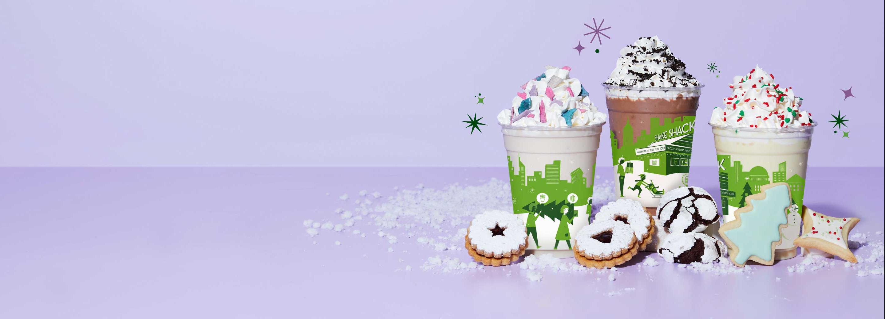 2021 Holiday Shakes Sugar Plum Fairy Chocolate Milk and Cookies Christmas Cookie