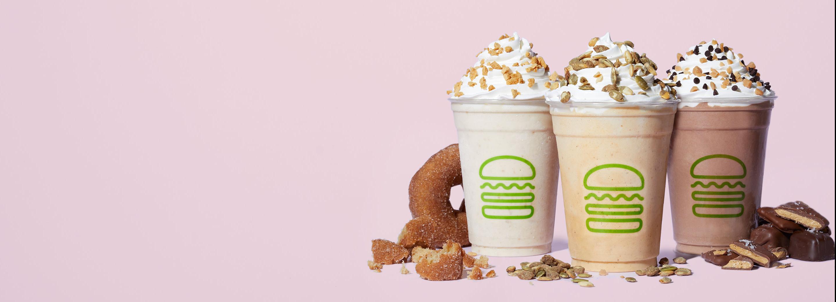 2022 Fall Shakes Apple Cider Donut Pumpkin Chocolate Salted Toffee