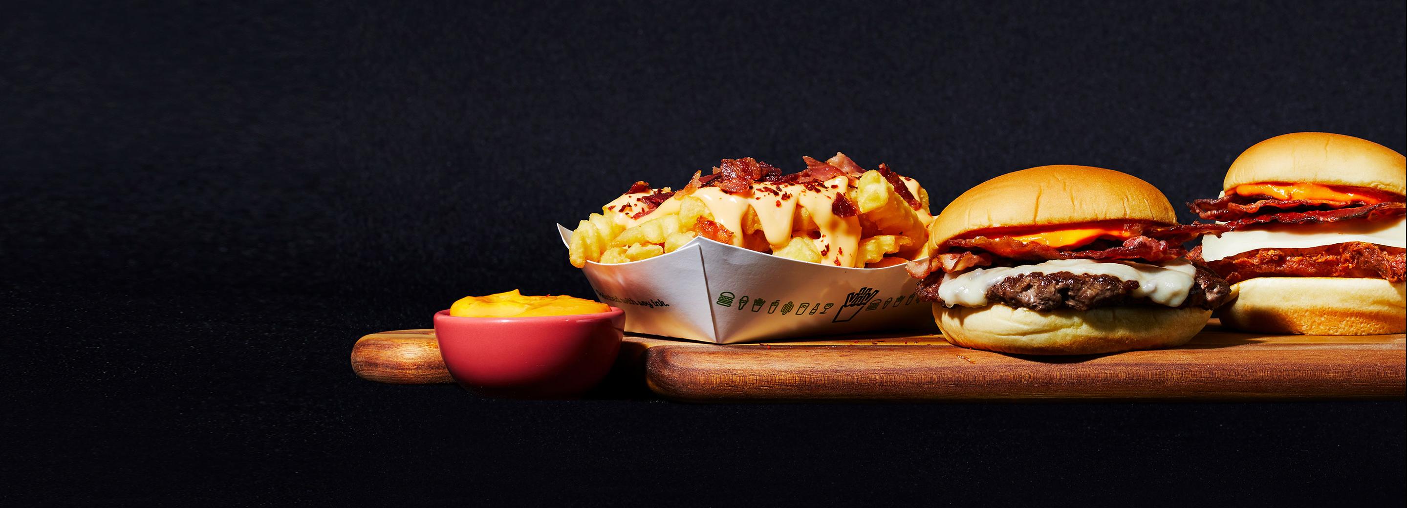 Shake Shack x Hot Ones Spicy Burger Chicken Bacon Cheese Fries