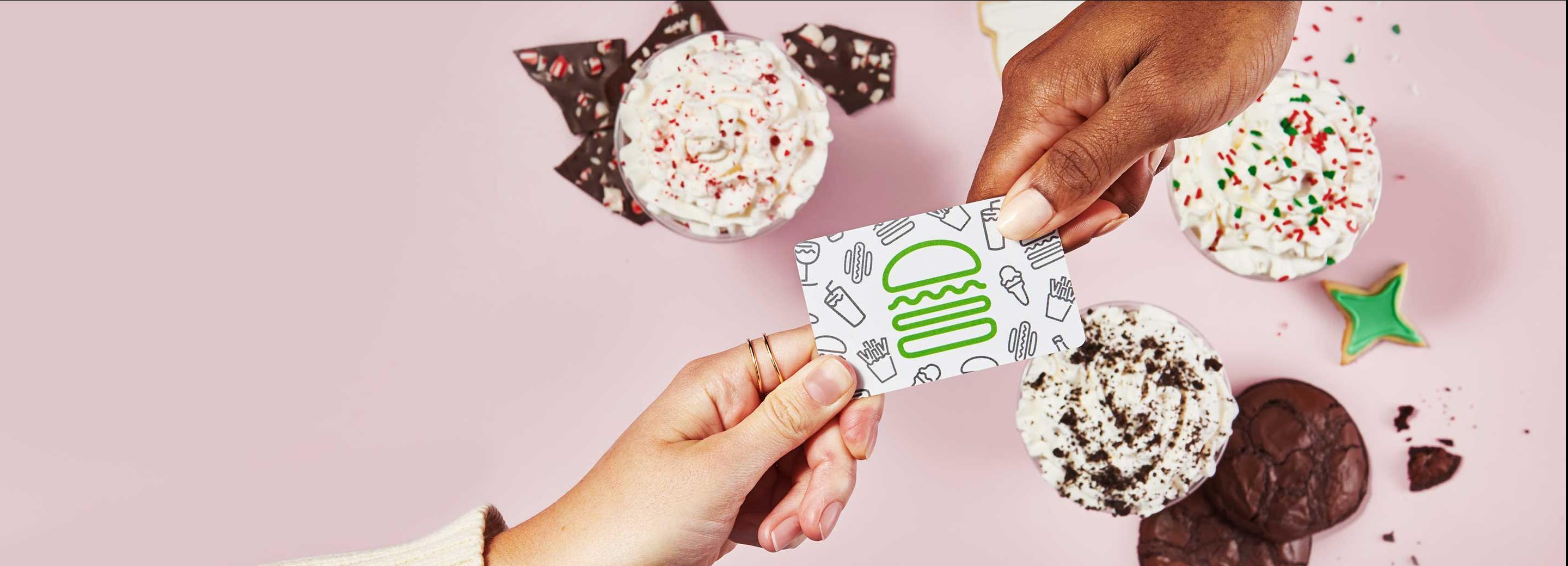 Shake Shack gift cards with Holiday Shakes